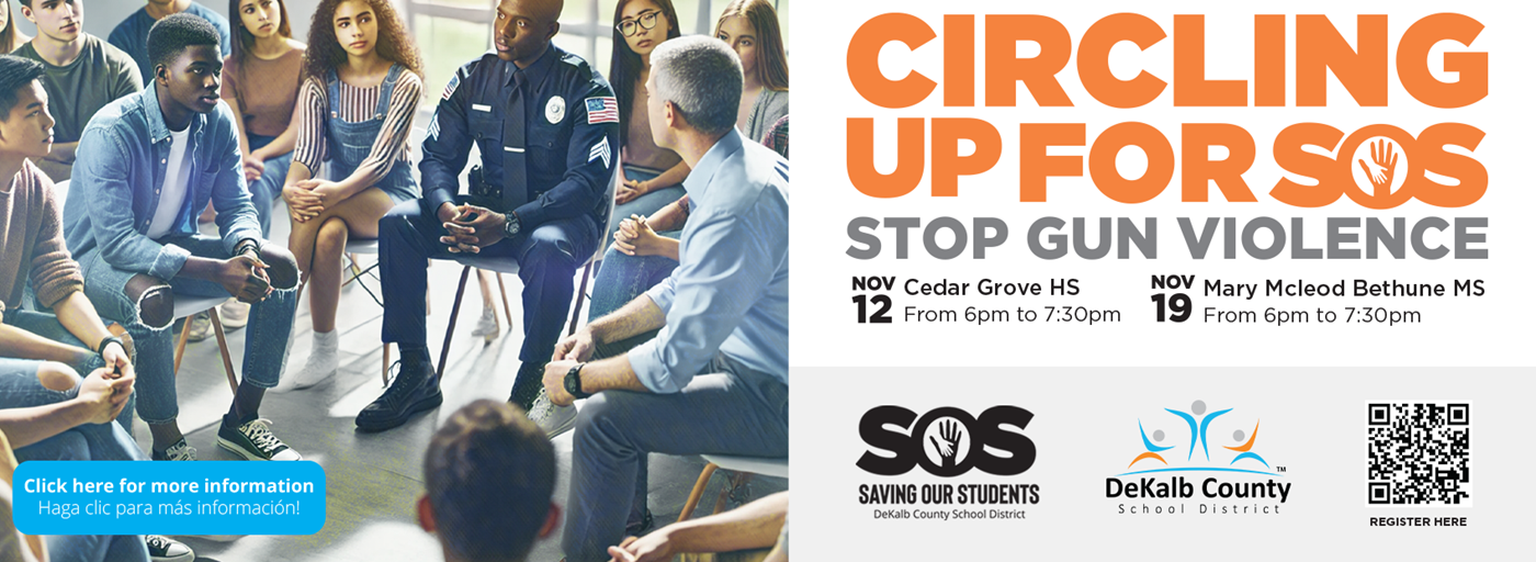 Circling  Up For SOS Stop Gun Violence At Cedar Grove HS & Mary Mcleod Bethune MS